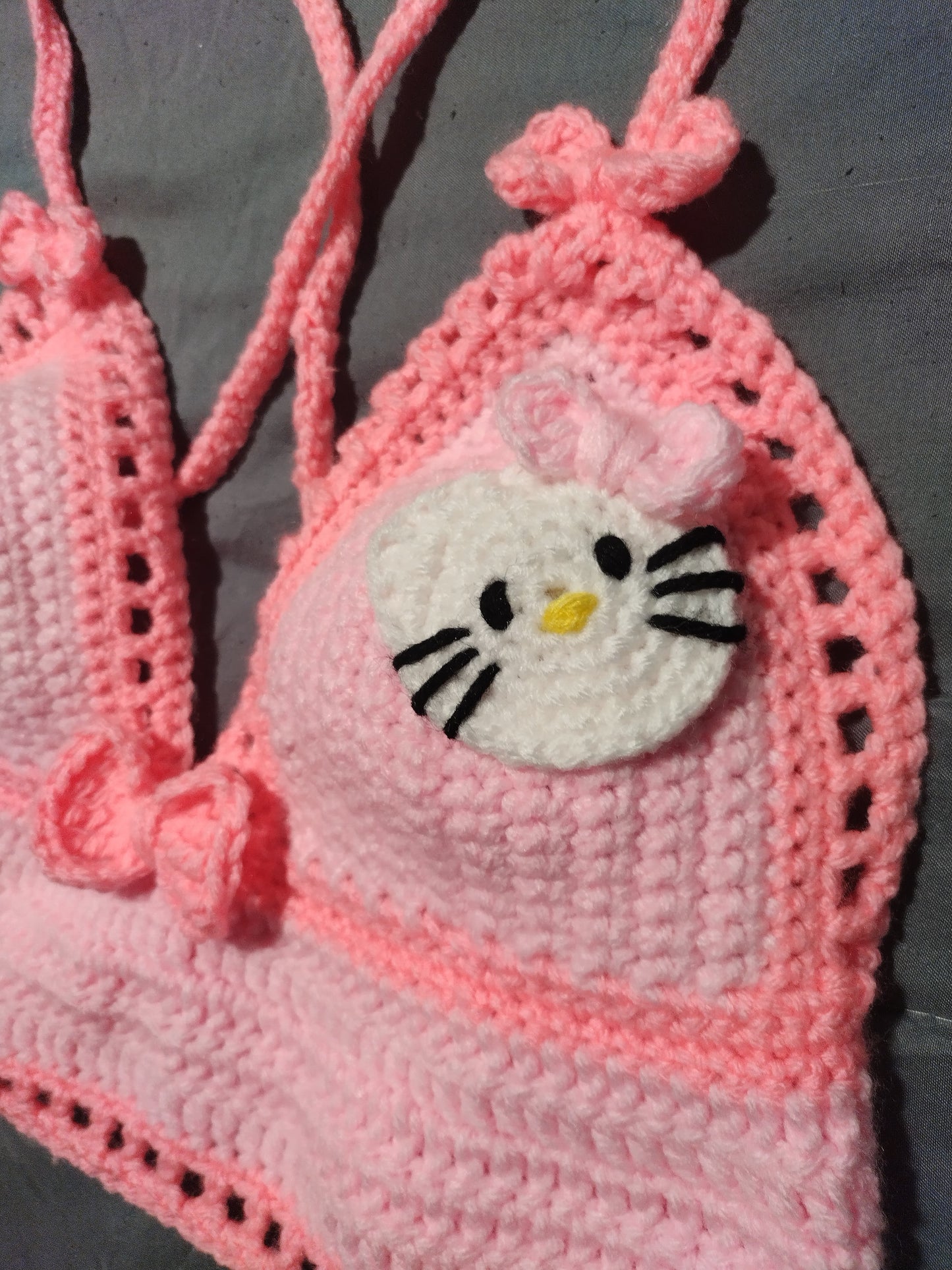 Hello Kawaii Crochet Top