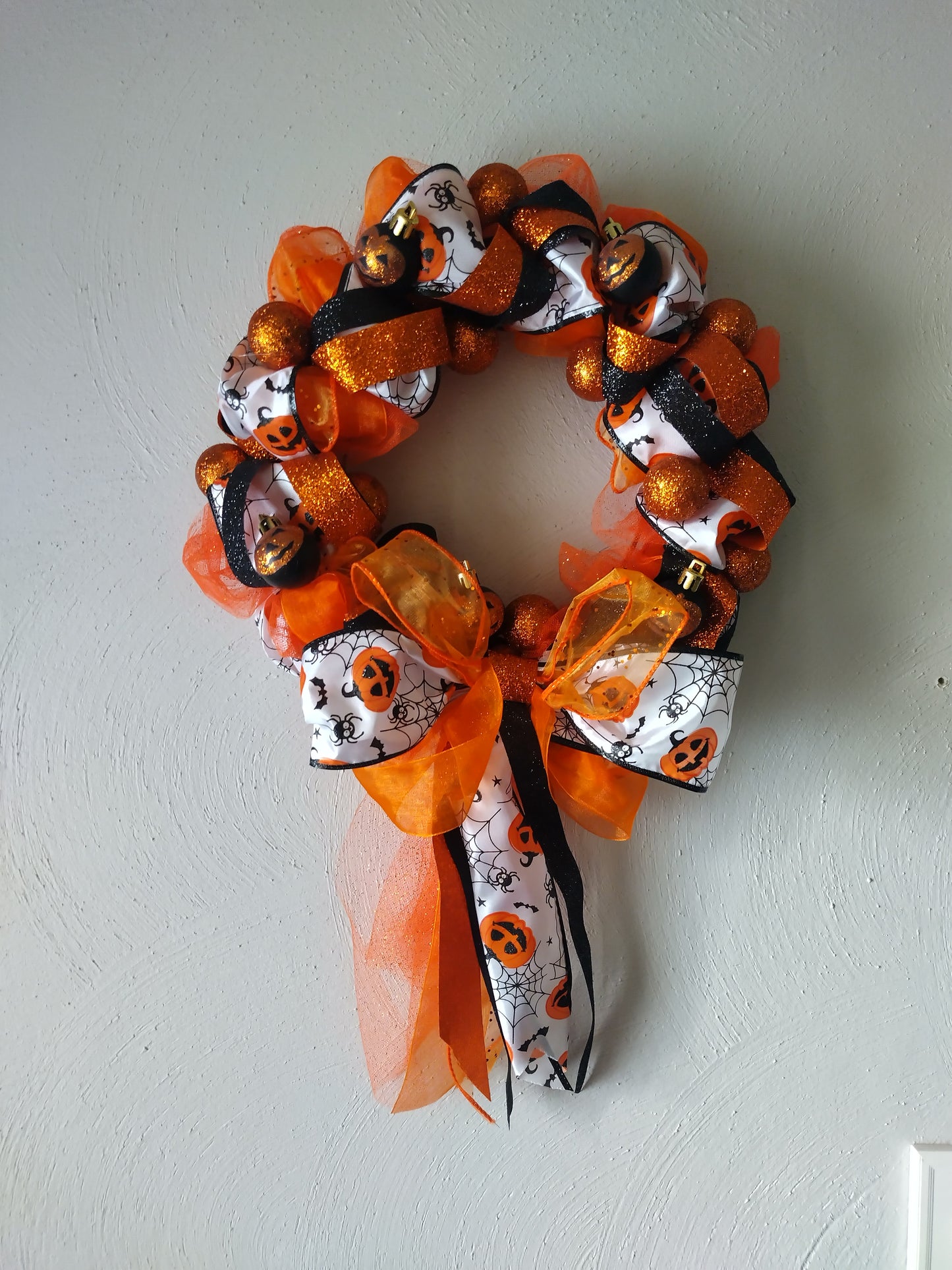 Pumpkin Web Wreath