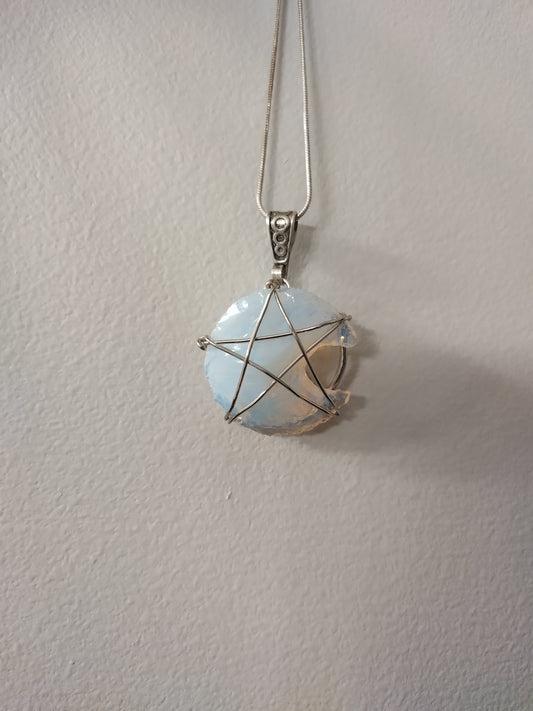 Opalite Moon/star pendant