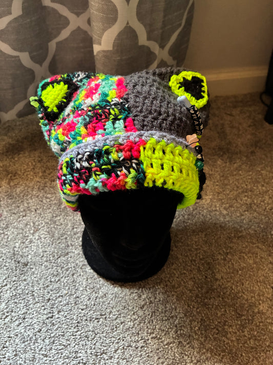 Cat Beanie w/charms
