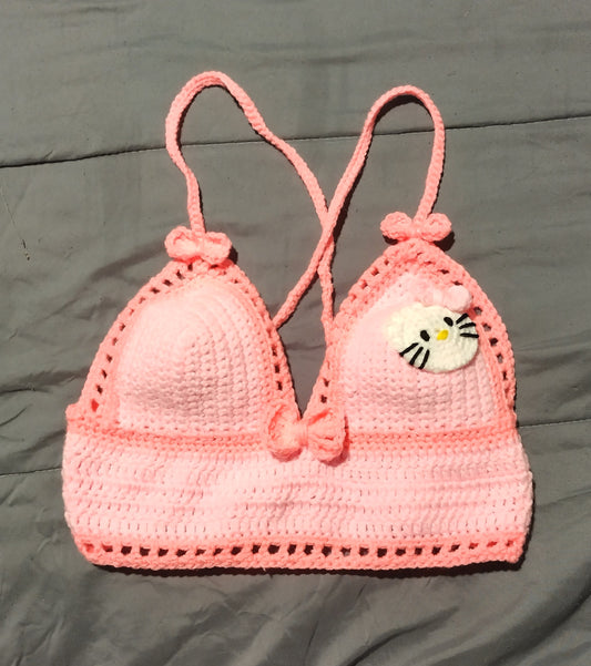 Hello Kawaii Crochet Top