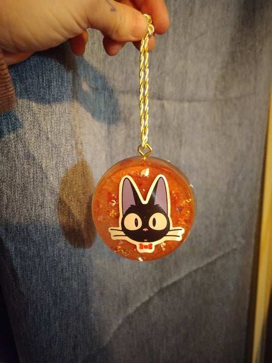 Black cat anime ornament